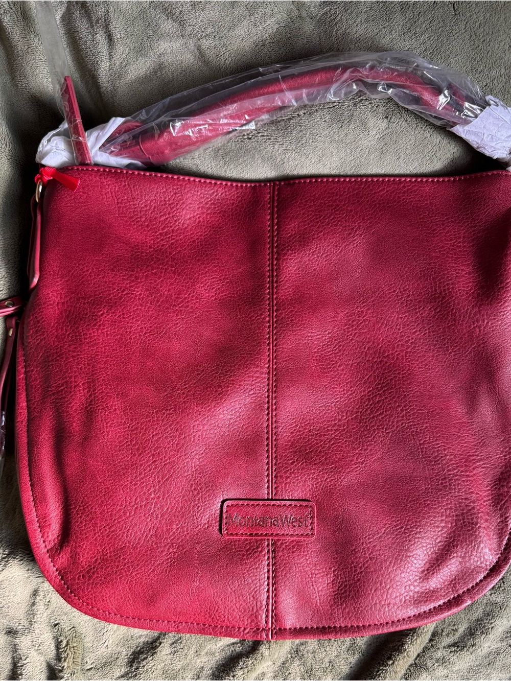 Montana West Deep Pink Leather Shoulder Bag